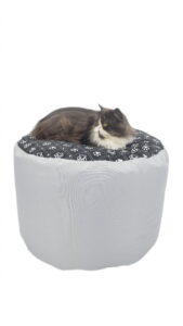 Legowisko-pufa-nylon z kotkiem