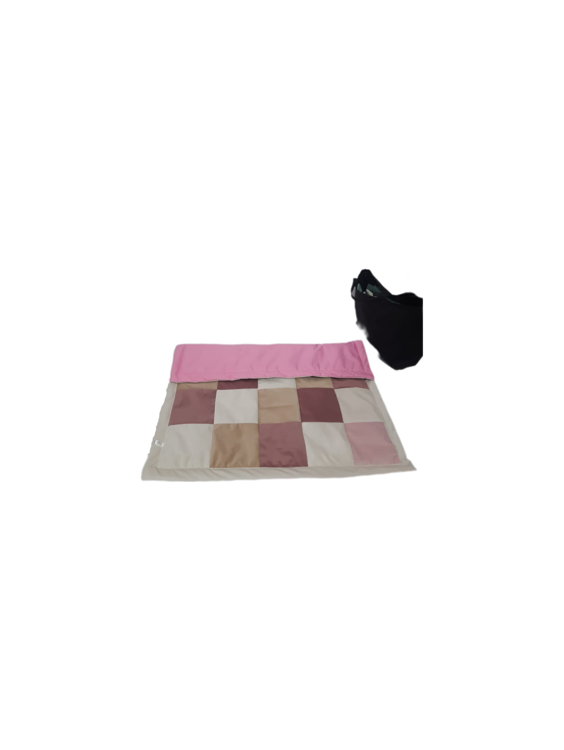 Dywanik mata z torbą z różem i beżem