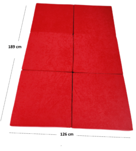 Materac SHUKO z wymiarami czerwony