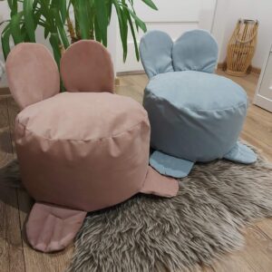 Pufki z uszami małe