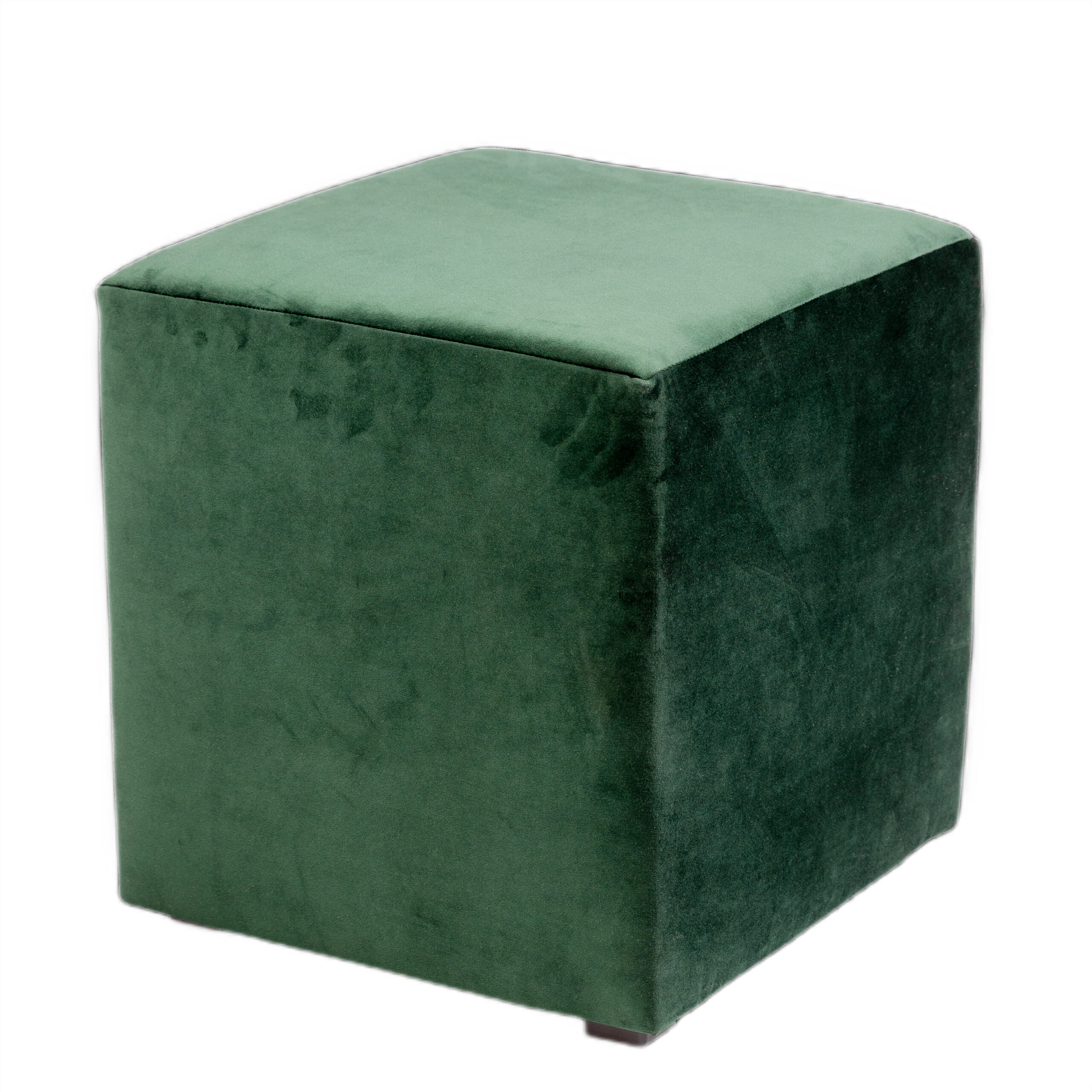 Pufa Alex z aksamitu, lekka ze styropianu 39x39x43
