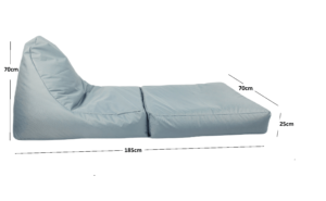 Siedzisko Comforto z wymiarami po rozłożeniu 